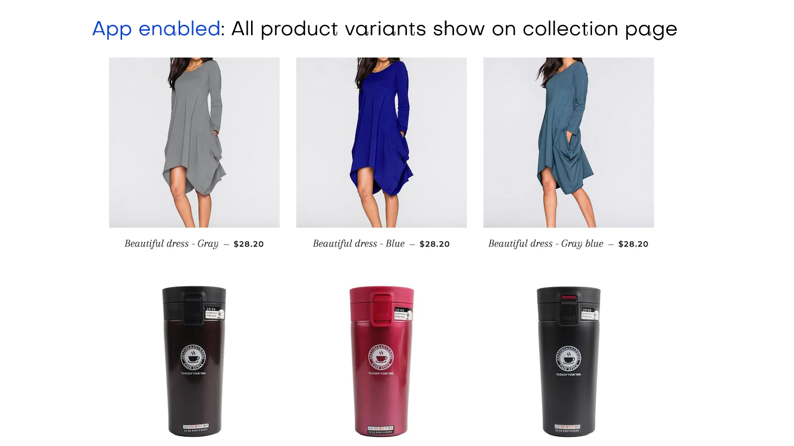 Varia ‑ variants on collection Shopify App | Reviews [Jul 2026]